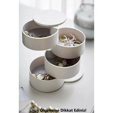 UltraMint 4 Katlı Takı Organizer, Yüzük, Kolye ve Küpe Saklama Kutusu