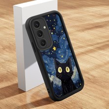 Ucuc Samsung Galaxy S24 Plus Uyumlu Silikon Malzeme Darbeye Dayanıklı Siyah Renkli Kılıf Kedi Deseni