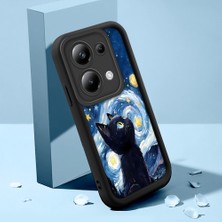 Ucuc Xiaomi Poco M6 Pro 4g Uyumlu Silikon Malzeme Darbeye Dayanıklı Siyah Renkli Kılıf Kedi Deseni