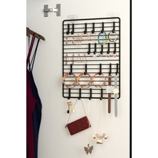 UltraMint 20 Kancalı Takı Düzenleyici, Dolap Içi Metal Stand, Kolye ve Küpe Organizer