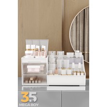 UltraMint Şeffaf Çekmeceli Çok Bölmeli Makyaj ve Kozmetik Organizer