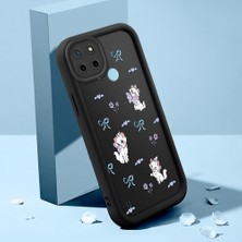 Ucuc Realme C21Y/C25Y Uyumlu Silikon Malzeme Darbeye Dayanıklı Siyah Renkli Kötüğ Deseni Kılıf