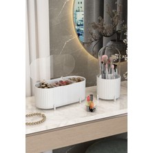 UltraMint Hafif ve Şeffaf Makyaj Fırça ve Kozmetik Düzenleyici Seti, Hijyenik Kullanım