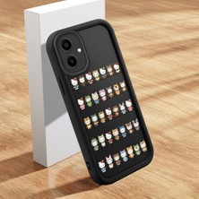 Ucuc Samsung Galaxy A06 Uyumlu Silikon Malzeme Darbeye Dayanıklı Siyah Renkli Kitty Deseni Kılıf