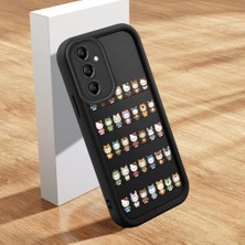 Ucuc Samsung Galaxy A14 Uyumlu Silikon Malzeme Darbeye Dayanıklı Siyah Renkli Kitty Deseni Kılıf