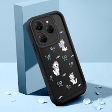 Ucuc Tecno Spark 20 Pro Uyumlu Silikon Malzeme Darbeye Dayanıklı Siyah Renkli Kötüğ Deseni Kılıf