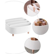 UltraMint Şık 4 Bölmeli Makyaj ve Takı Organizeri Beyaz Renk