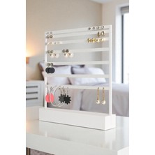 UltraMint Beyaz Takı Standı, Takı Organizeri ve Askısı, Şık ve Pratik Kullanım