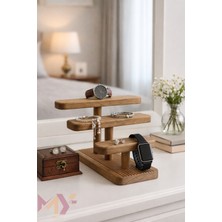 UltraMint El Yapımı Ahşap Takı ve Saat Organizeri, Bileklik, Kolye, Yüzük Için