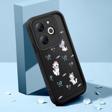 Ucuc Infinix Smart 8/smart 8 Pro Uyumlu Silikon Malzeme Darbeye Dayanıklı Siyah Renkli Kötüğ Deseni Kılıf