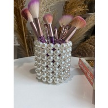 UltraMint Şık Inci Tasarımlı Masaüstü Kalemlik ve Makyaj Fırça Organizer