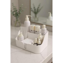 UltraMint Beyaz Çok Bölmeli Kozmetik ve Makyaj Düzenleyici Kutusu