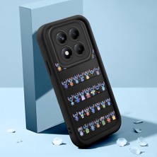 Ucuc Xiaomi Redmi Note 14 Pro 4g Uyumlu Silikon Malzeme Darbeye Dayanıklı Siyah Renkli Stitch Deseni Kılıf