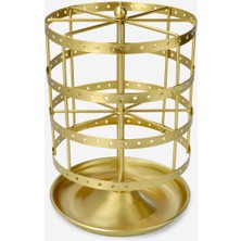 UltraMint Altın Rengi Dönen Takı Sergileme Standı, Şık ve Kullanışlı Tasarım