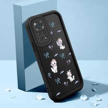 Ucuc Xiaomi Redmi Note 11/11S Uyumlu Silikon Malzeme Darbeye Dayanıklı Siyah Renkli Kötüğ Deseni Kılıf