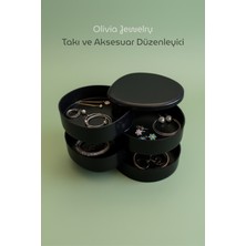 UltraMint Dönebilen Takı Düzenleme Kutusu Siyah, Şık ve Fonksiyonel Organizer