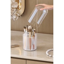 UltraMint Şeffaf Kozmetik Düzenleyici ve Makyaj Fırçası Organizer Seti