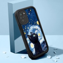 Ucuc Xiaomi Redmi Note 10/10S Uyumlu Silikon Malzeme Darbeye Dayanıklı Siyah Renkli Kılıf Kedi Deseni