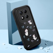Ucuc Xiaomi Redmi Note 14 Pro 4g Uyumlu Silikon Malzeme Darbeye Dayanıklı Siyah Renkli Kötüğ Deseni Kılıf