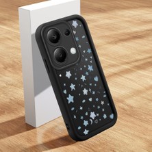 Ucuc Xiaomi Redmi Note 13 Pro 4g Uyumlu Silikon Malzeme Darbeye Dayanıklı Siyah Renkli Kılıf Yıldız Deseni