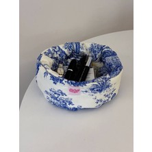 UltraMint Mavi Fransız Organizer Sepet, Dolap Içi Düzenleyici ve Makyaj Çantası