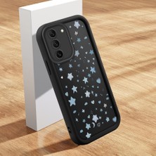 Ucuc Samsung Galaxy S21 Fe 5g Uyumlu Silikon Malzeme Darbeye Dayanıklı Siyah Renkli Kılıf Yıldız Deseni
