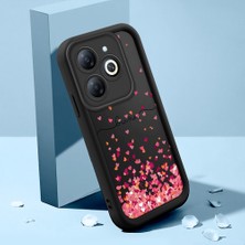 Ucuc Infinix Smart 8/smart 8 Pro Uyumlu Silikon Malzeme Darbeye Dayanıklı Siyah Renkli Kalp Deseni Kılıf
