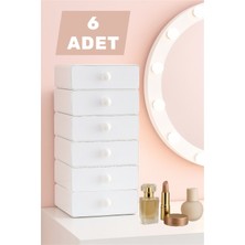 UltraMint Pratik 6'lı Beyaz Çekmece Organizer - Takı ve Kozmetik Kutusu