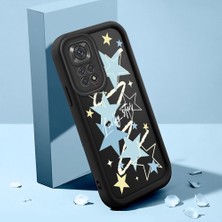 Ucuc Xiaomi Redmi Note 11/11S Uyumlu Silikon Malzeme Darbeye Dayanıklı Siyah Renkli Yıldız Deseni Kılıf