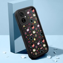 Ucuc Tecno Camon 19 Neo Uyumlu Silikon Malzeme Darbeye Dayanıklı Siyah Renkli Sevimli Desen Kılıf