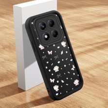 Ucuc Xiaomi Redmi Note 14 Pro 4g Uyumlu Silikon Malzeme Darbeye Dayanıklı Siyah Renkli Kötüğ Deseni Kılıf