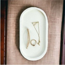 UltraMint Şık Beton Takı Tabağı, Bohem Tarz, Dekoratif ve Organizer Düzenleyici