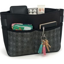 UltraMint Siyah 11 Bölmeli Kadın Çanta Içi Düzenleyici ve Makyaj Organizeri