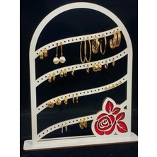 UltraMint Ahşap Küpe ve Takı Standı, Ayaklı Organizer, Şık ve Pratik Sergileme