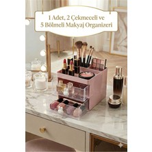 UltraMint Pembe 2 Çekmeceli Çok Bölmeli Çok Amaçlı Organizer