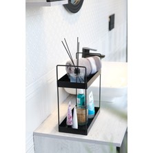 UltraMint Iki Katlı Siyah Metal Organizer, Tezgah Üstü Düzenleyici