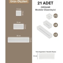 UltraMint Şeffaf 21'li Makyaj Organizeri Çekmece Iç Düzenleyici Set