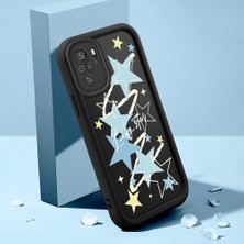 Ucuc Xiaomi Redmi Note 10/10S Uyumlu Silikon Malzeme Darbeye Dayanıklı Siyah Renkli Yıldız Deseni Kılıf