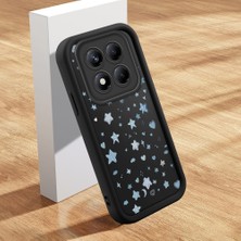 Ucuc Xiaomi Redmi Note 14 Pro 4g Uyumlu Silikon Malzeme Darbeye Dayanıklı Siyah Renkli Kılıf Yıldız Deseni