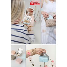 UltraMint Mavi Mini Makyaj ve Takı Kutusu, Şık ve Pratik Tasarım