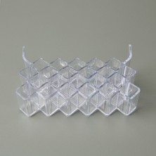UltraMint Şeffaf 22 Bölmeli Ruj Organizer, 22X8X14 Cm, Şık ve Kullanışlı Tasarım