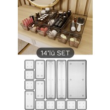 UltraMint 14 Parça Modüler Banyo ve Makyaj Organizer Seti