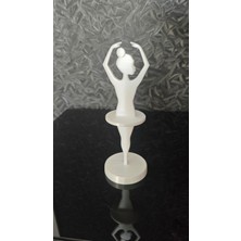 UltraMint Balerin Figürlü Toka ve Lastik Standı, Dekoratif Saç Aksesuarı Organizatörü