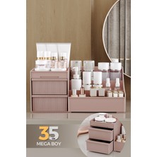 UltraMint Çekmeceli Rose Gold Makiyaj Düzenleyici, Elegance Xl 35CM