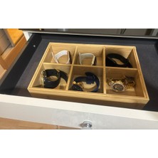 UltraMint Bambu Çok Amaçlı Makyaj ve Saat Organizeri, Şık ve Kullanışlı Dolap Düzenleyici