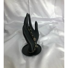 UltraMint Siyah 18 cm Dekoratif Beyaz El Takı Mankeni, Yüzük ve Takı Sergileme Standı