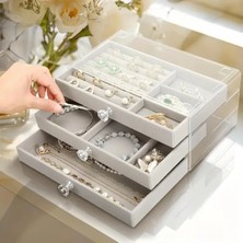 UltraMint Modern 3 Çekmeceli Büyük Boy Takı Kutusu, Şık ve Fonksiyonel Organizer