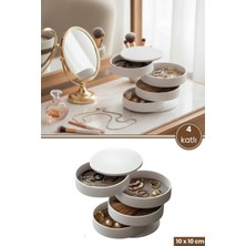 UltraMint Dört Katlı Takı Kutusu, Yüzük, Küpe, Kolye, Saat ve Mücevher Organizer