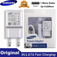 Day Samsung Galaxy EP-TA20EBE 15W 2A Hızlı Şarj Cihazı ve 1 Metre Type-C Kablo