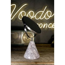 UltraMint Ultra Leylak Mermer Tabanlı Büyüteçli Makyaj Aynası